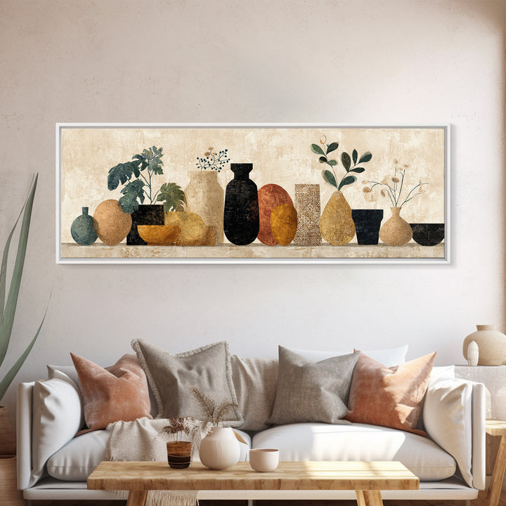 Minimal Black Line Figure Canvas Print, Boho Art, Art Print, Living Room Decor, Fine Art, Bohemian, Printable Art, BOH-3x1-100