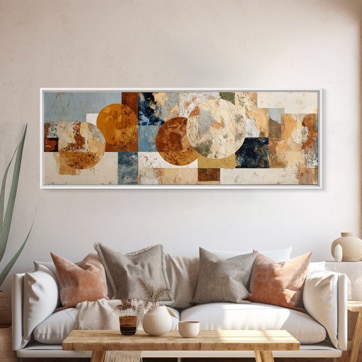 Organic Shape Collage Canvas Print, Boho Art, Modern Decor, Living Room Decor, Fine Art, Bohemian, Wall Decor, Prints, BOH-3x1-40