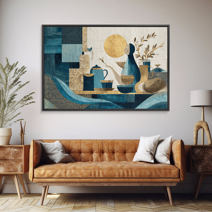 Mystic Hand Holding a Tiny Sun Canvas Print, Boho Art, Set of 3 Prints, Living Room Decor, Watercolor Art, Bohemian, BOH-3x2-58