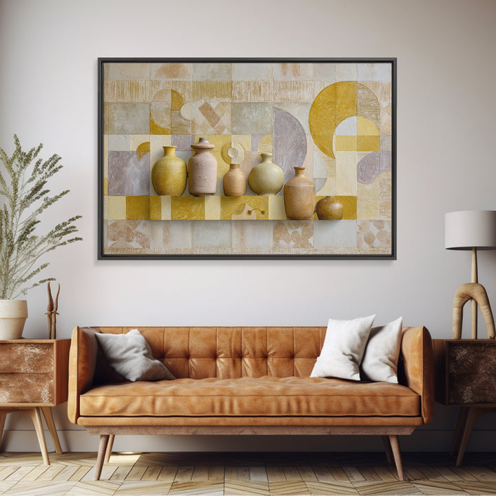 Sun and Moon Celestial Folk Motif Canvas Print, Boho Art, Wall Art Print, Living Room Decor, Fine Art, Bohemian, Luxury Decor, BOH-3x2-62