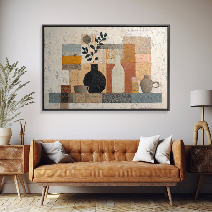 Minimal Black Line Figure Canvas Print, Boho Art, Artwork, Living Room Decor, Oil Painting, Bohemian, Boho Decor, BOH-3x2-88