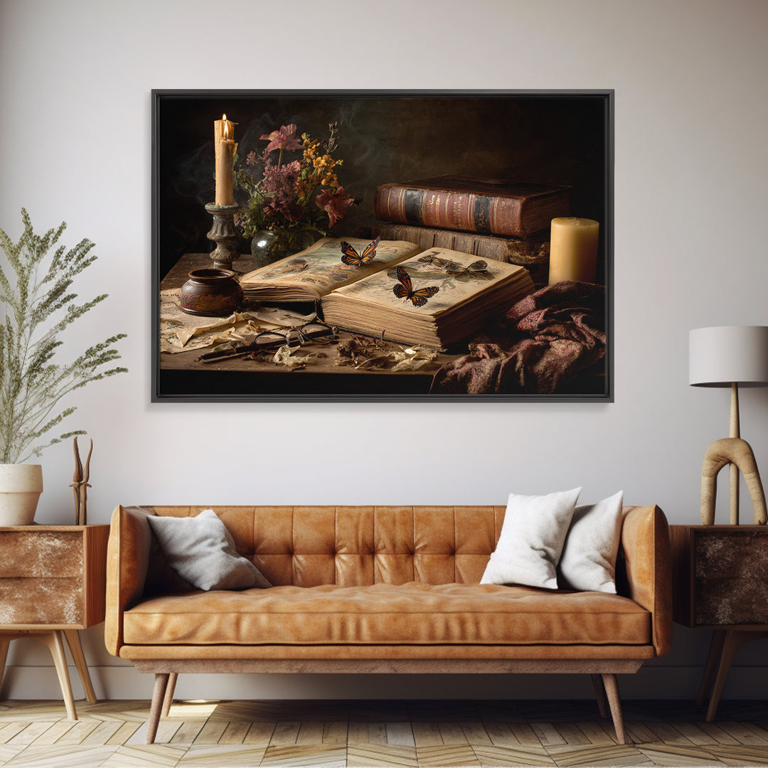 Open Book Releasing Painted Butterflies Canvas Print, Bookstore Art, Downloadable Art, Bookstore Decor, Fine Art, Literary, BOO-3x2-32