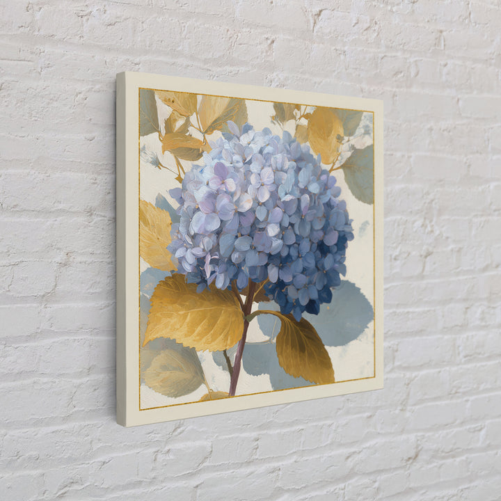 Blue Hydrangea Cluster Framed Canvas Print, Botanical Art, Modern Wall Art, Living Room Decor, Fine Art, Botanic, BOT-1x1-42