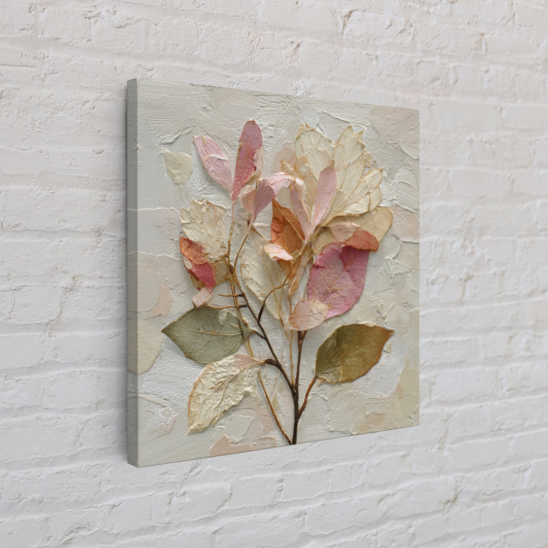 Autumn Leaves Specimen Collection Framed Canvas Print, Botanical Art, Whimsical Decor, Living Room Decor, Oil Painting, Botanic, BOT-1x1-68