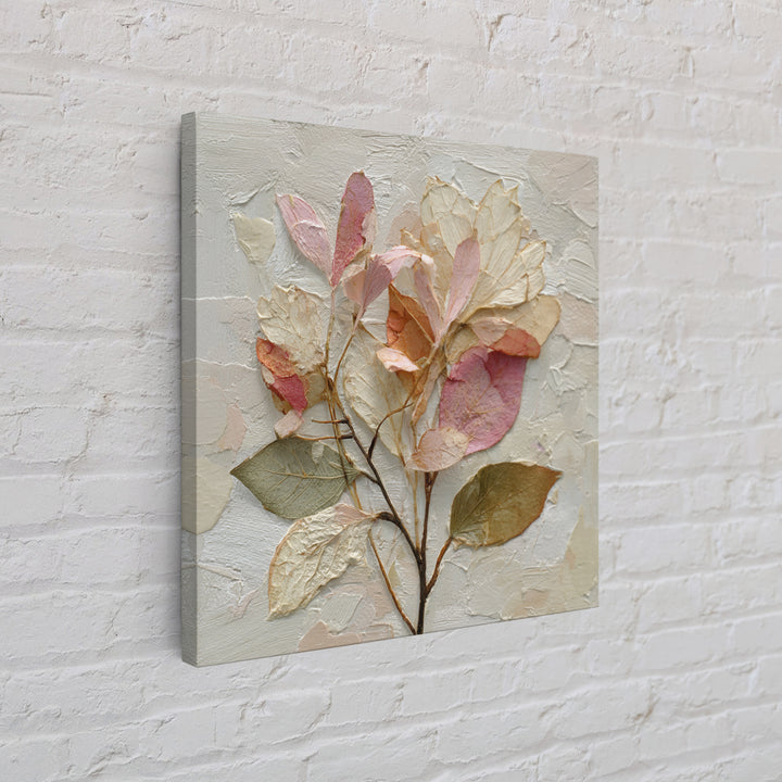Autumn Leaves Specimen Collection Framed Canvas Print, Botanical Art, Whimsical Decor, Living Room Decor, Oil Painting, Botanic, BOT-1x1-68