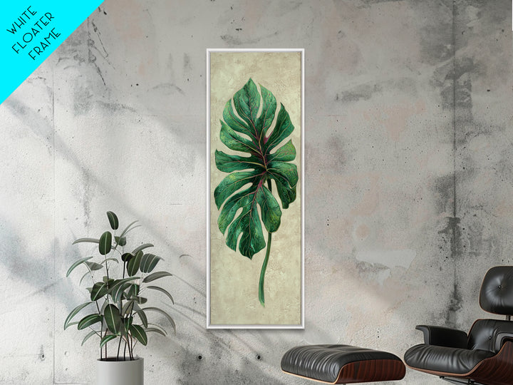 Oversized Monstera Leaf Canvas Print, Botanical Art, Gallery Decor, Living Room Decor, Fine Art, Botanic, Wall Art, Home Decor, BOT-1x3-14