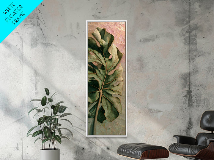 Oversized Monstera Leaf Canvas Print, Botanical Art, Gallery Decor, Living Room Decor, Fine Art, Botanic, Wall Art, Home Decor, BOT-1x3-38