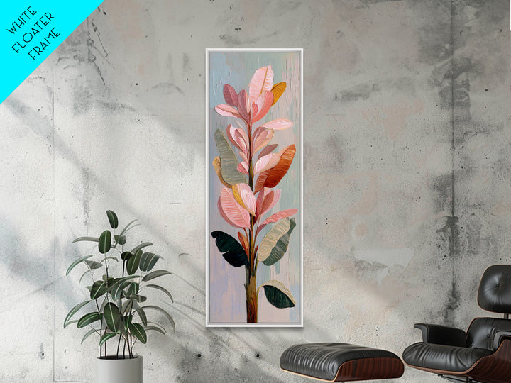 Tropical Banana Leaf Painted Canvas Print, Botanical Art, Printable Wall Art, Living Room Decor, Oil Painting, Botanic, BOT-1x3-44