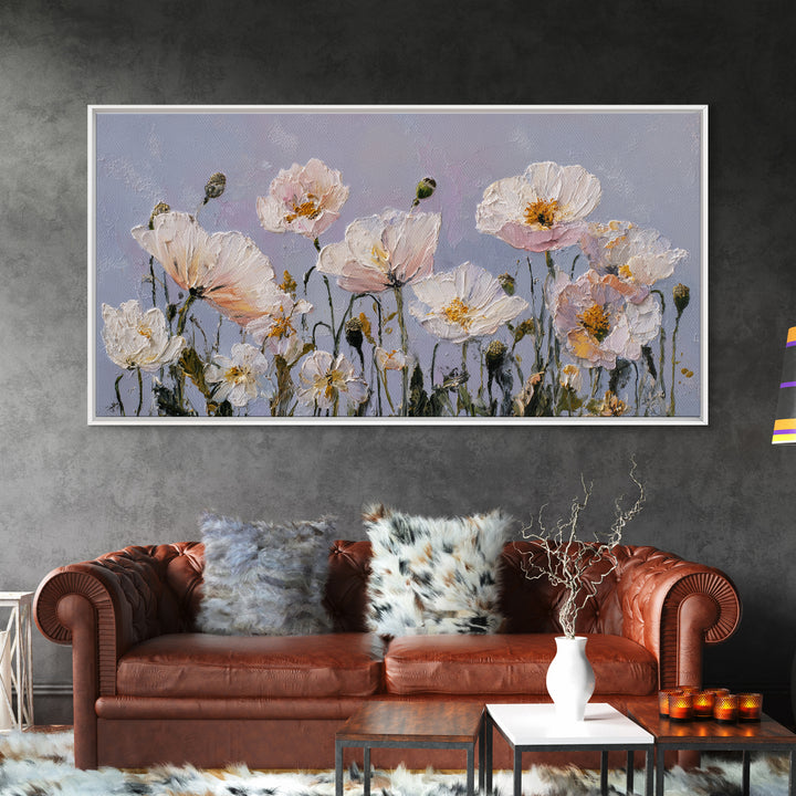 Poppy Field Botanical Study Canvas Print, Botanical Art, Home Gift, Living Room Decor, Fine Art, Botanic, Boho Wall Art, BOT-2x1-61