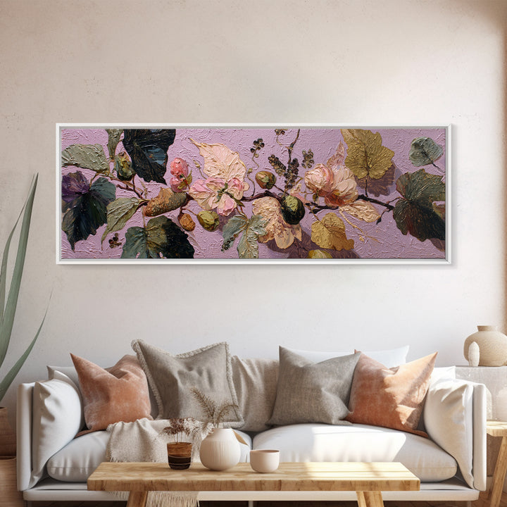 Autumn Leaves Specimen Collection Canvas Print, Botanical Art, Gallery Decor, Living Room Decor, Fine Art, Botanic, Wall Art, BOT-3x1-36