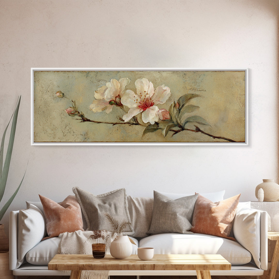 Delicate Wildflower Study Canvas Print, Botanical Art, Art Print, Living Room Decor, Fine Art, Botanic, Digital Print, BOT-3x1-91