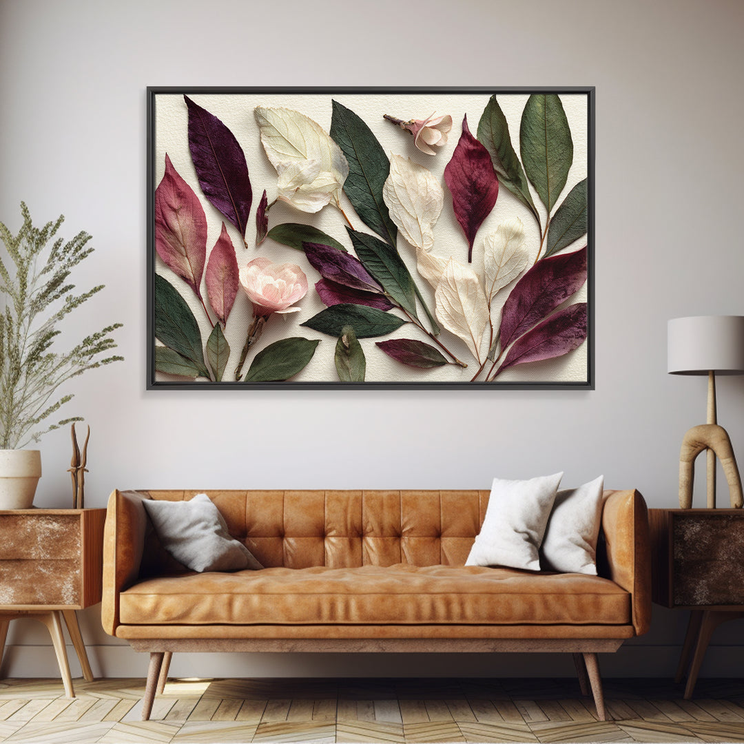 Autumn Leaves Specimen Collection Canvas Print, Botanical Art, Gallery Decor, Living Room Decor, Fine Art, Botanic, Wall Art, BOT-3x2-48