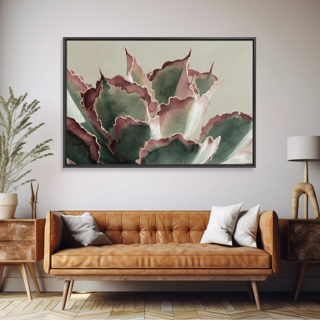 Cactus Botanical Plate Canvas Print, Botanical Art, Boho Decor, Living Room Decor, Fine Art, Botanic, Art Print, Digital Art, BOT-3x2-89