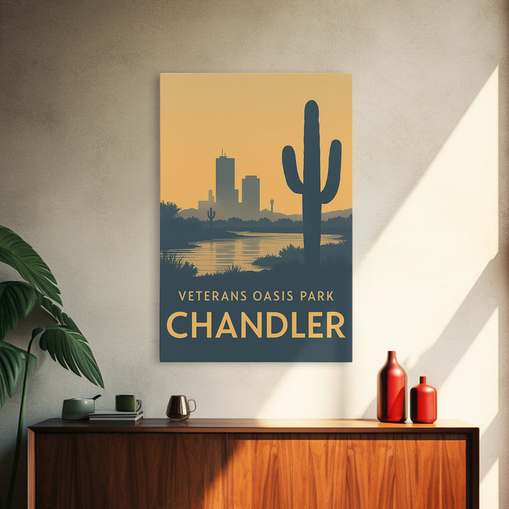 Chandler Travel Poster, Framed Canvas Print, Vintage City Poster Art, Chandler Wall Art, Travel Poster Set, Fine Art Print, Poster Print