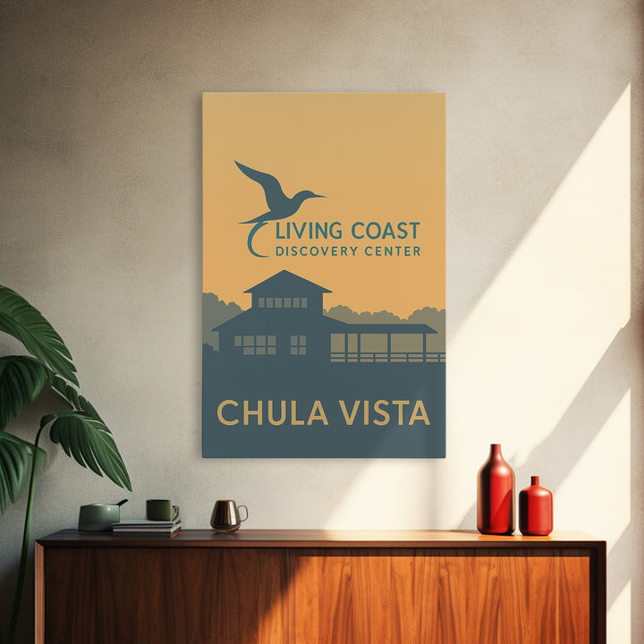 Chula Vista Travel Poster, Framed Canvas Print, Minimalist Retro Wall Art, Chula Vista Art Print, Living Room Wall Art, Gift For Travelers