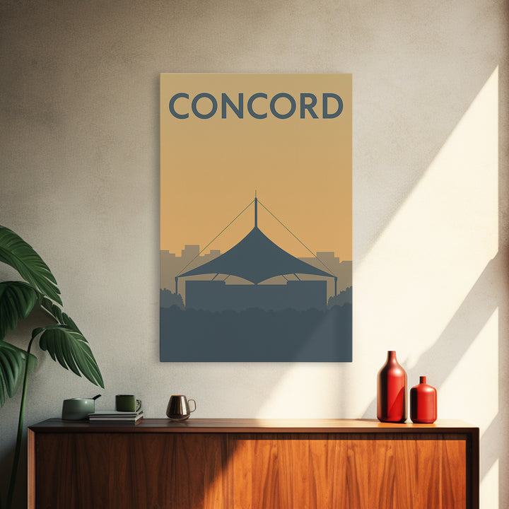 Concord California Travel Poster, Canvas Print, Mid Century Travel Art, Concord Art Print, Travel Poster Set, Wall Decor, City Travel Prints