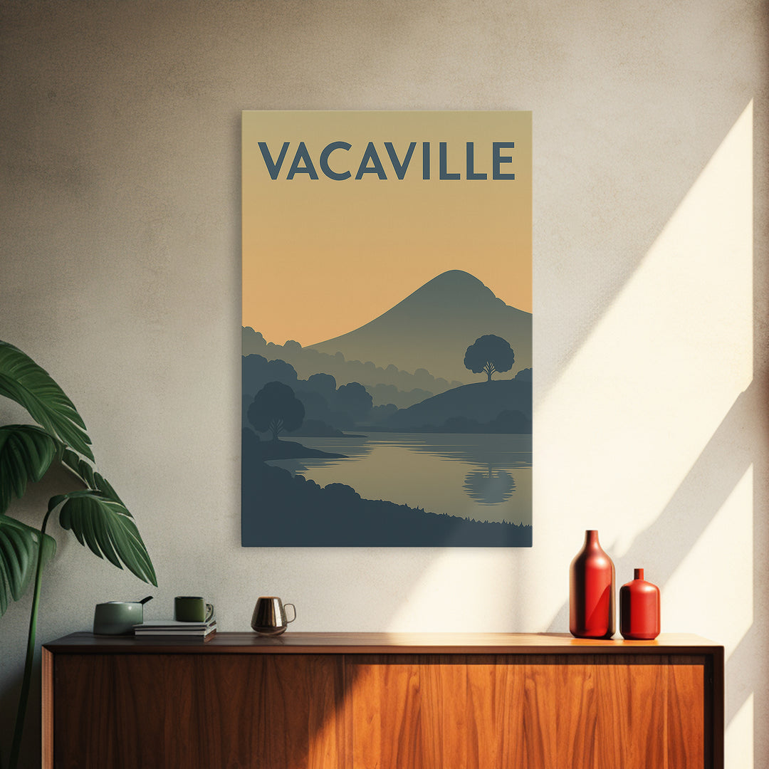 Vacaville California Travel Poster, Canvas Print, Vintage City Poster Art, Vacaville Travel Art, Vintage Travel Art, Travel Poster Set