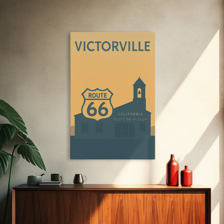 Victorville Travel Poster, Canvas Print, Minimalist Retro Wall Art, Victorville City Art, City Travel Prints, Travel Poster Set