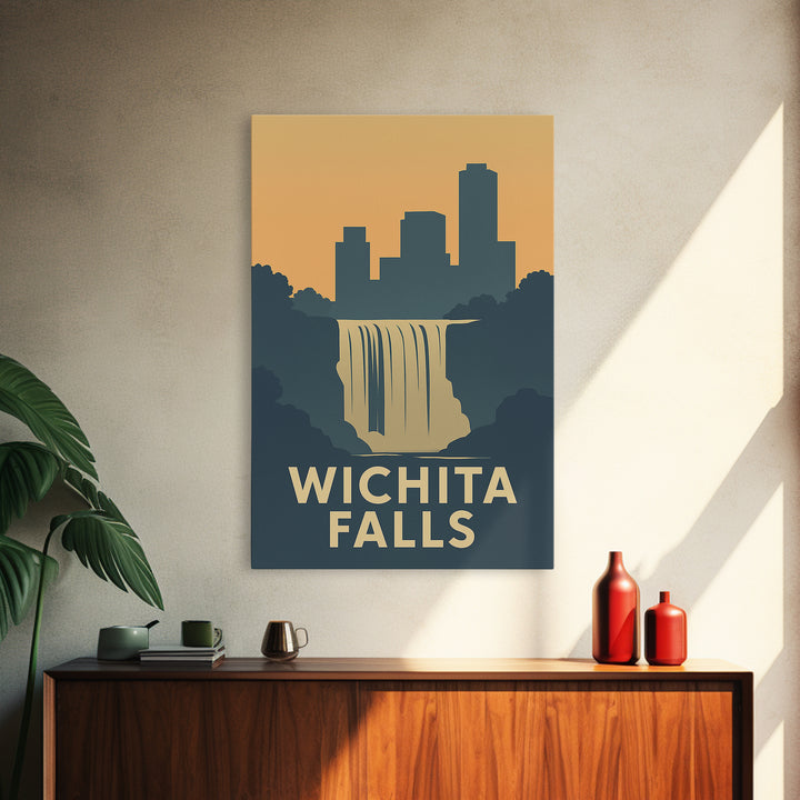 Wichita Falls Travel Poster, Canvas Print, Vintage City Poster Art, Wichita Falls Poster Print, Travel Poster Art, Gift For Travelers