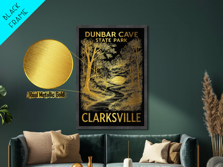 Clarksville Tennessee art, Metallic Gold Art, Modern House Art, Metal Art, Wood Framed Art, Graduation Travel Gift, Travel Gift