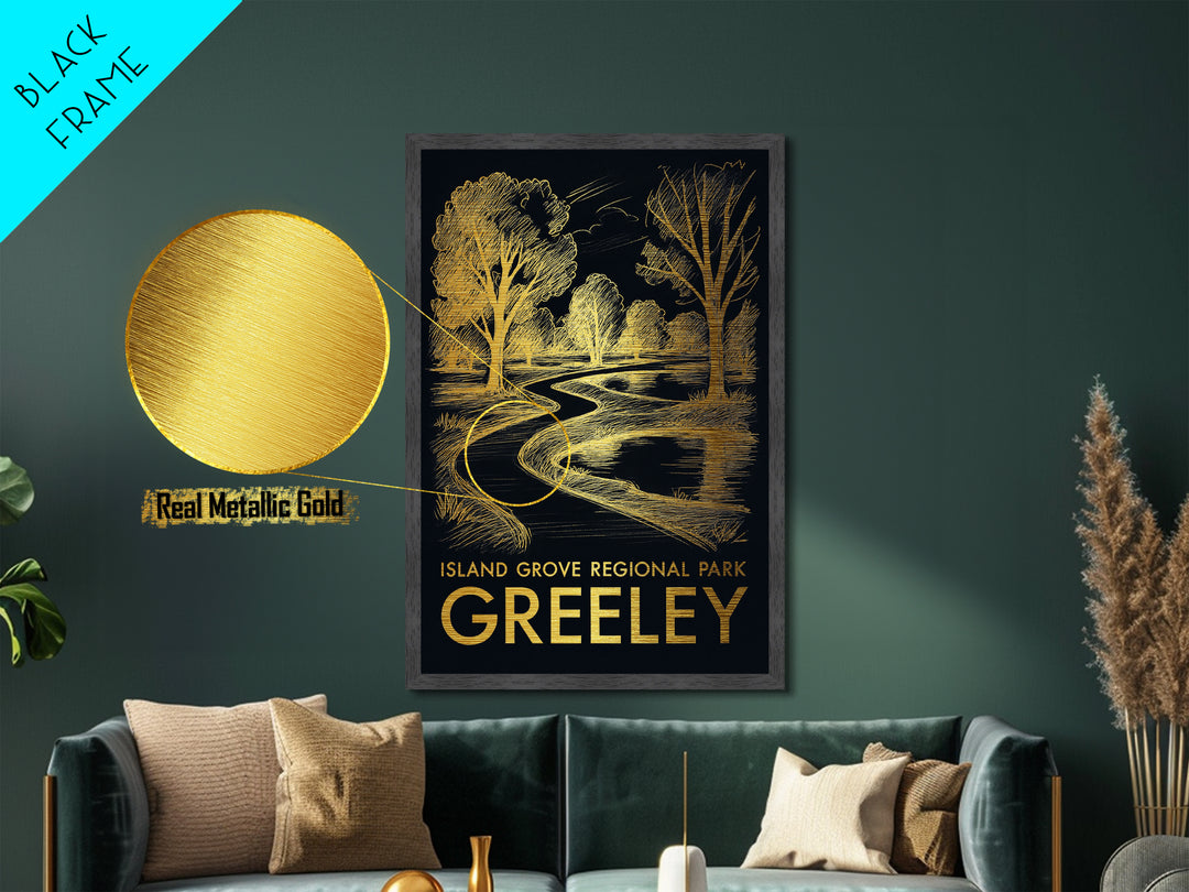 Greeley Colorado art, Metallic Gold Art, Travel Art Prints, Metal Art, Wood Framed Art, Adventure Lover Gift