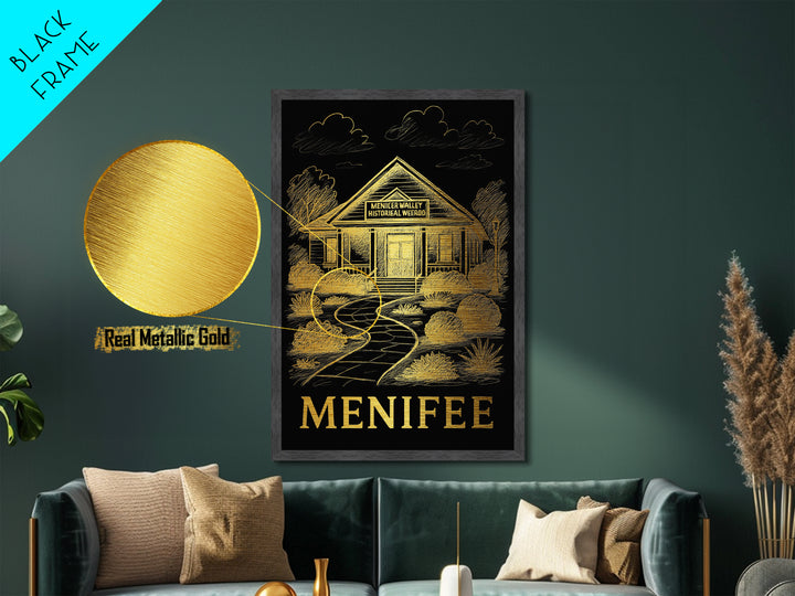 Menifee California art, Metallic Gold Art, Travel Art Prints, Metal Art, Wood Framed Art, Adventure Lover Gift