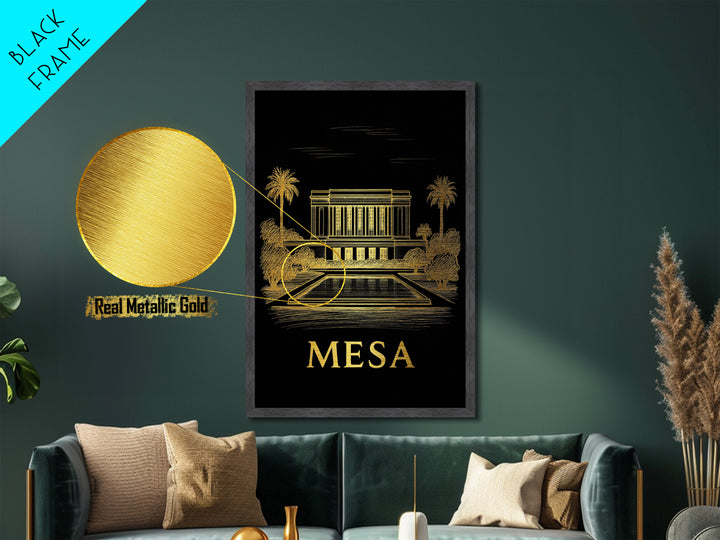 Mesa Arizona art, Metallic Gold Art, Best Friend Gifts, Metal Art, Wood Framed Art, Birthday Travel Gift