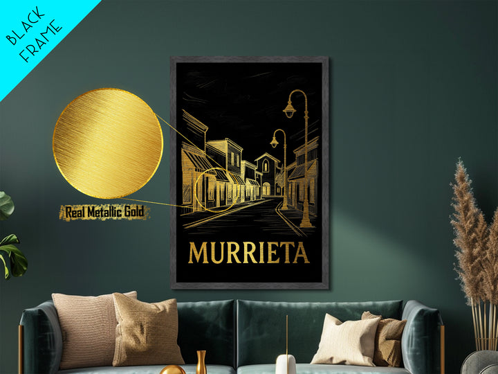 Murrieta California art, Metallic Gold Art, Travel Art Prints, Metal Art, Wood Framed Art, Adventure Lover Gift, Traveler Gift