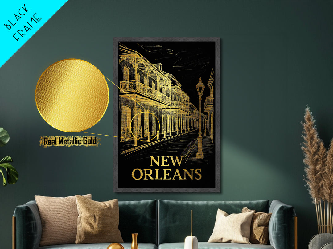 Newport News Virginia travel, Metallic Gold Print, Modern House Art, Metal Art, Wood Framed Art, Wanderlust Gift, Travel Art Prints