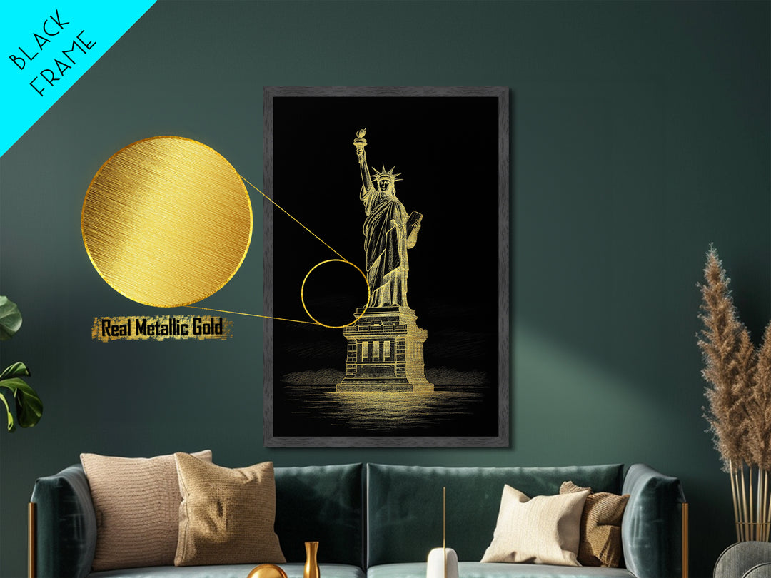 New York New York art, Metallic Gold Art, Best Friend Gifts, Metal Art, Wood Framed Art, Birthday Travel Gift, Destination Gift