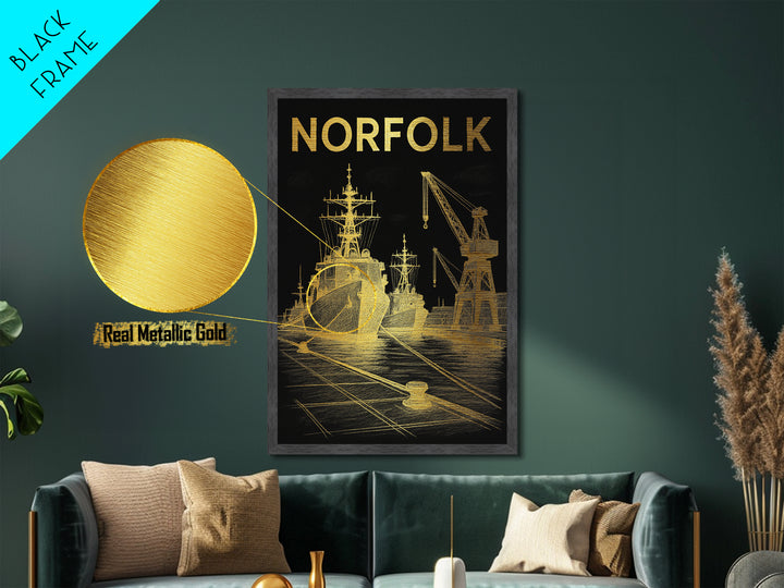 North Charleston South Carolina travel, Metallic Gold Print, College Dorm Décor, Metal Art, Wood Framed Art, Graduation Travel Gift