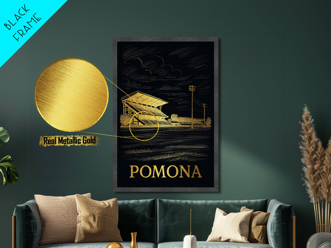 Pomona California art, Metallic Gold Art, Travel Art Prints, Metal Art, Wood Framed Art, Adventure Lover Gift, Traveler Gift