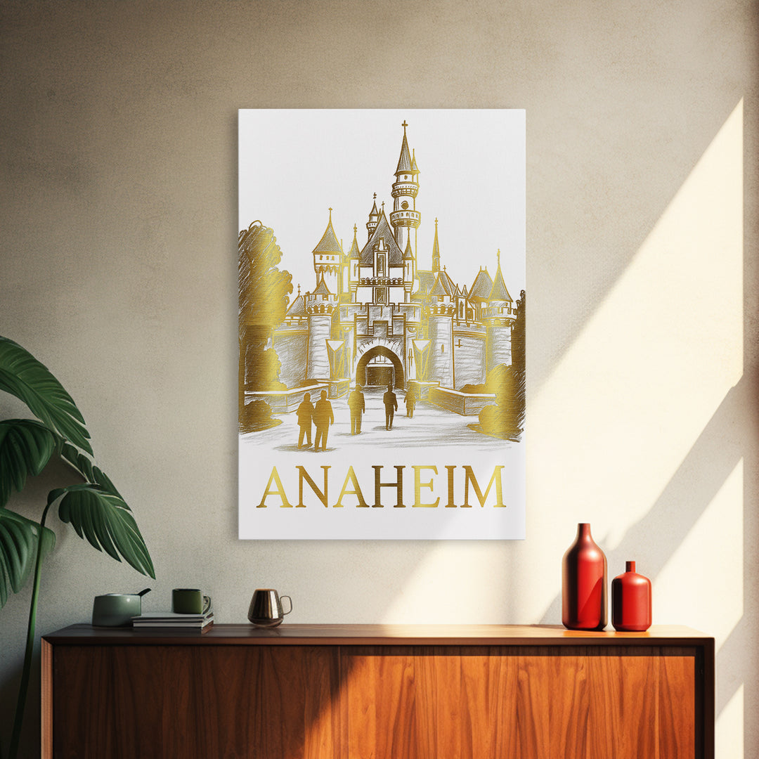 Anaheim Travel Poster, Canvas Print, Elegant City Illustration, Anaheim Poster Print, Fine Art Print, Travel Wall Decor, Travel Art Print