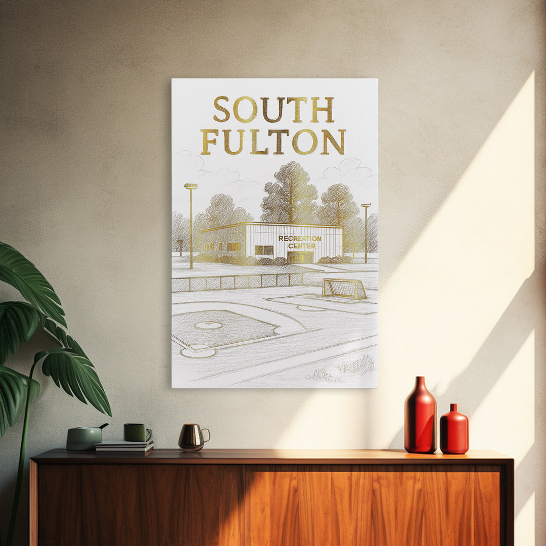 South Fulton Georgia Travel Poster, Canvas Print, Minimalist Poster Art, South Fulton Travel Art, Travel Art Print, City Travel Prints