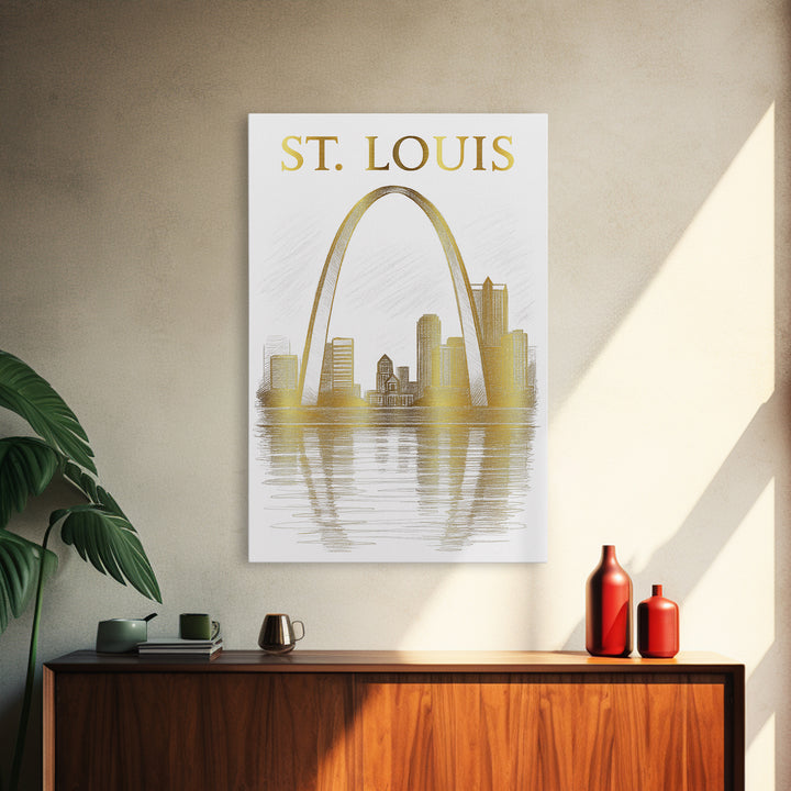 St Louis Missouri Travel Poster, Canvas Print, Minimalist Poster Art, St Louis Art Print, Travel Print, City Travel Prints, City Art Print