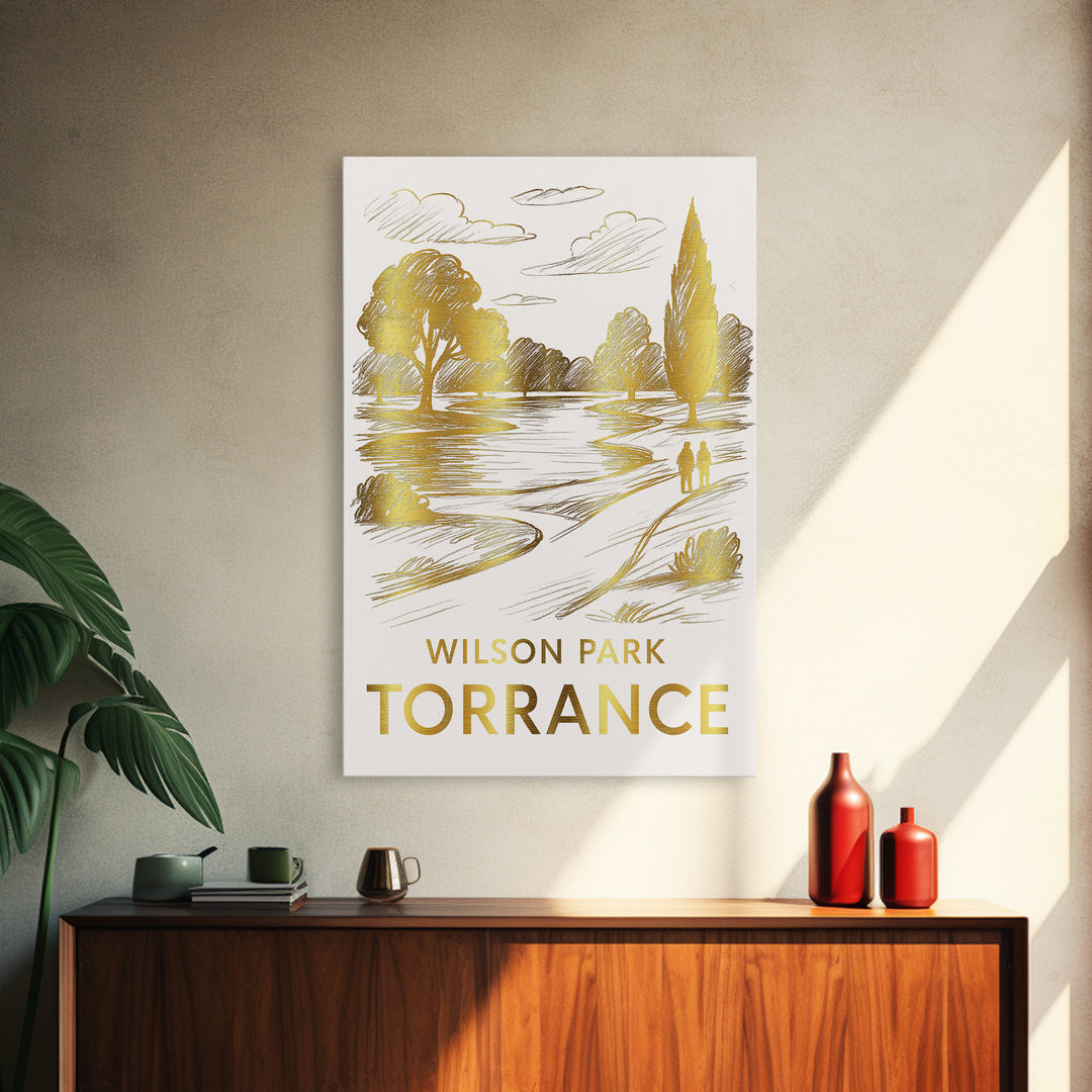Torrance Travel Poster, Framed Canvas Print, Elegant City Illustration, Torrance Wall Art, Fine Art Print, Travel Poster Set, Home Decor