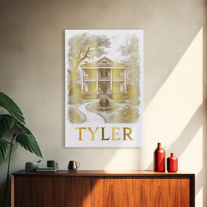 Tyler Travel Poster, Canvas Print, Elegant City Illustration, Tyler Wall Art, Fine Art Print, Travel Poster Art, Gift For Travelers