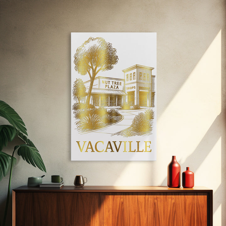 Vacaville Travel Poster, Canvas Print, Elegant City Illustration, Vacaville Travel Art, Home Office Decor, Gift For Travelers, Design 2