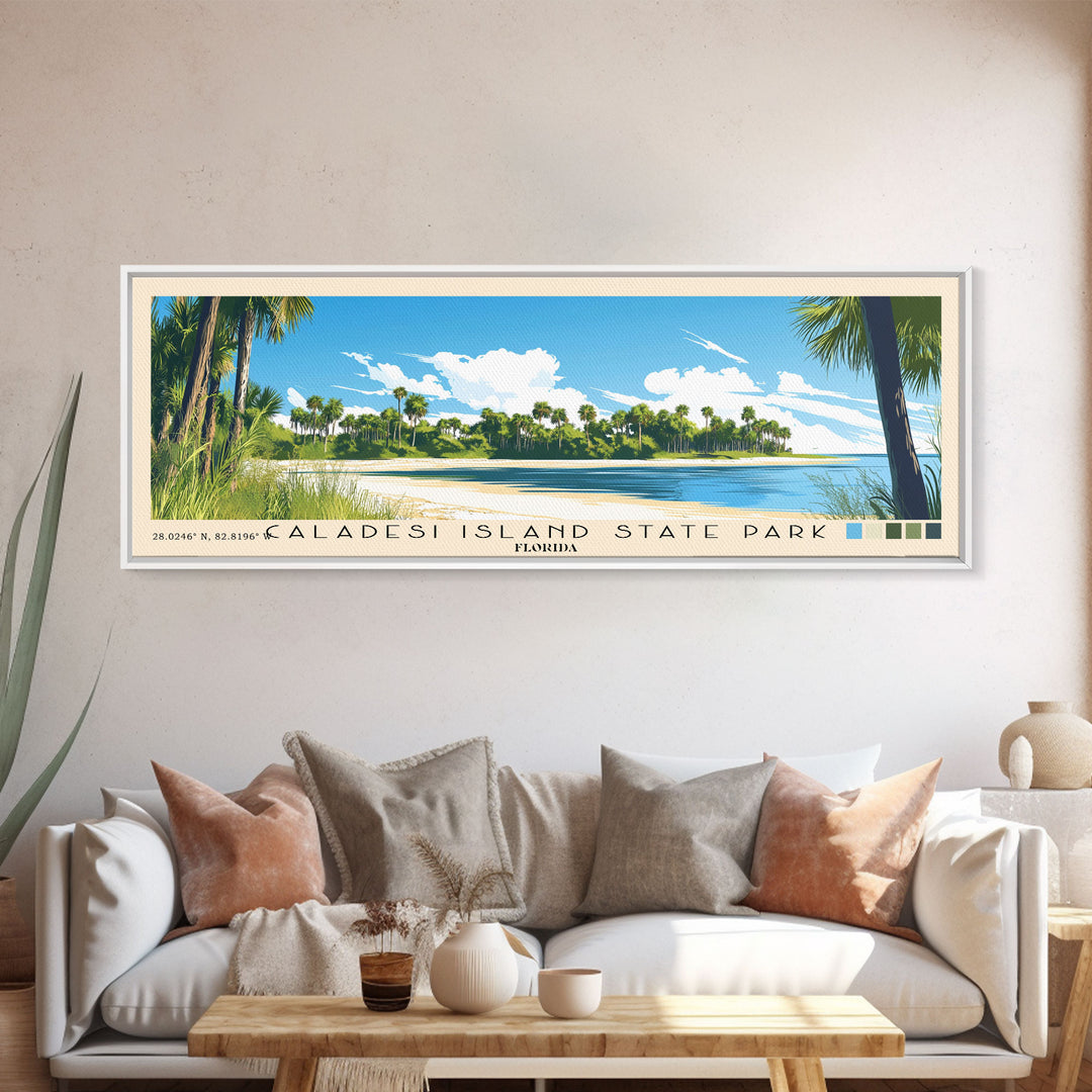 Caladesi Island State Park, Florida Panoramic Print, Vacation Gift, Florida Wall Art, Vacation Wall Art, Vacatation Memories, Beach Decor, Beach Or Lakehouse Art