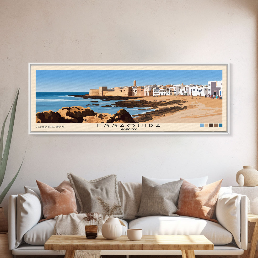Essaouira, Morocco Panoramic Print, Vacation Gift, Morocco Wall Art, Vacation Wall Art, Vacatation Memories, Beach Decor, Beach Or Lakehouse Art