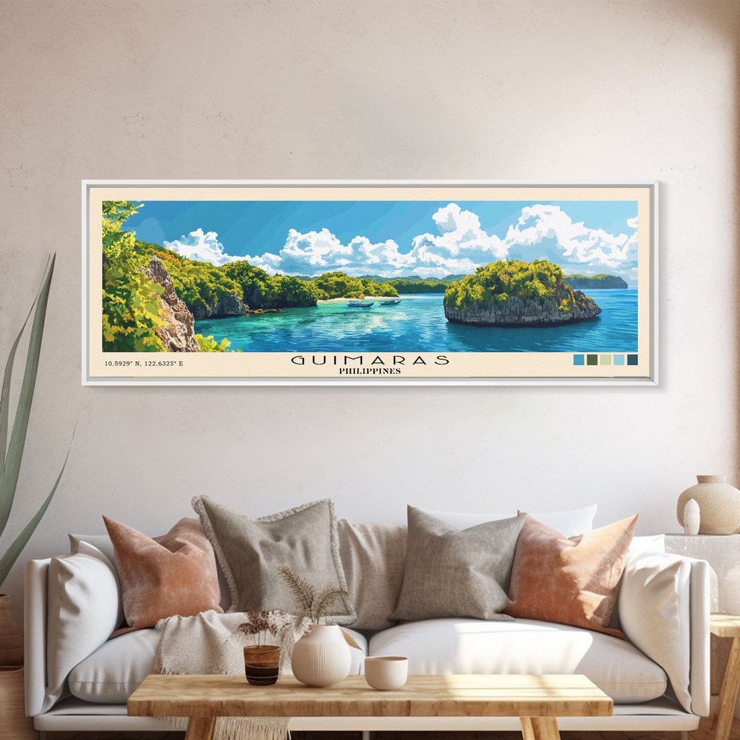 Guimaras, Philippines Panoramic Print, Vacation Gift, Philippines Wall Art, Vacation Wall Art, Vacatation Memories, Beach Decor, Beach Or Lakehouse Art