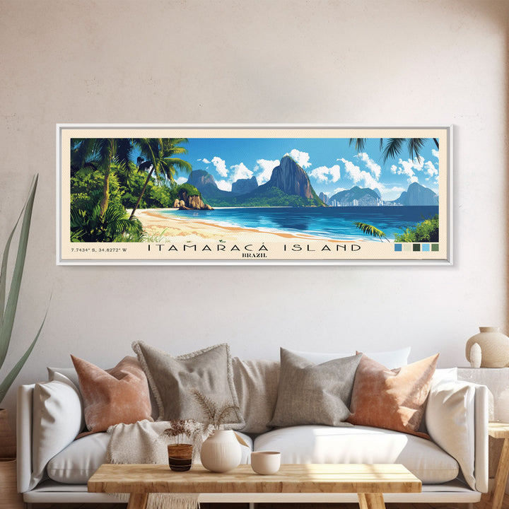 Itamaracá Island, Brazil Panoramic Print, Vacation Gift, Brazil Wall Art, Vacation Wall Art, Vacatation Memories, Beach Decor, Beach Or Lakehouse Art