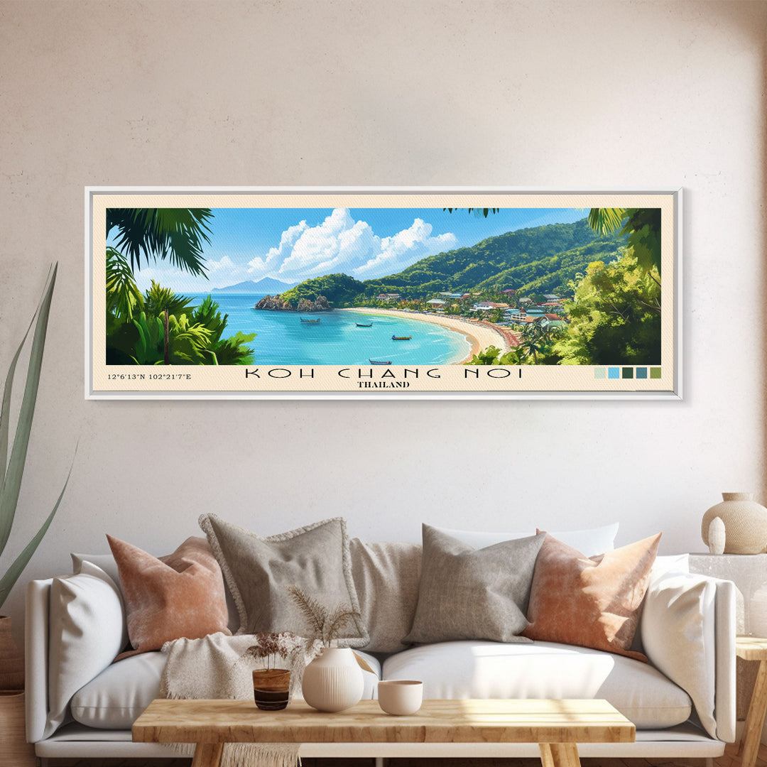 Koh Chang Noi, Thailand Panoramic Print, Vacation Gift, Thailand Wall Art, Vacation Wall Art, Vacatation Memories, Beach Decor, Beach Or Lakehouse Art