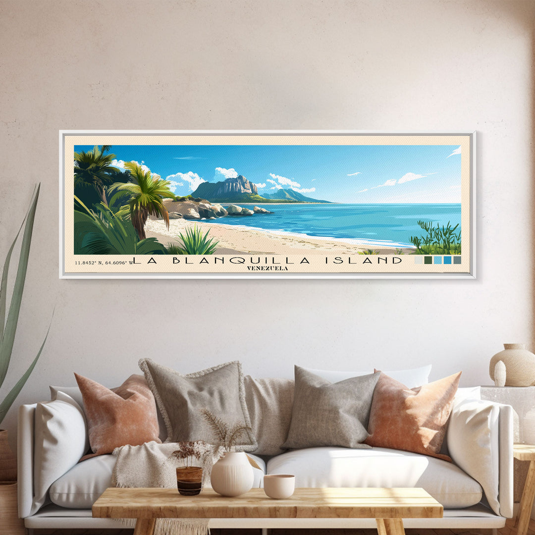La Blanquilla Island, Venezuela Panoramic Print, Vacation Gift, Venezuela Wall Art, Vacation Wall Art, Vacatation Memories, Beach Decor, Beach Or Lakehouse Art