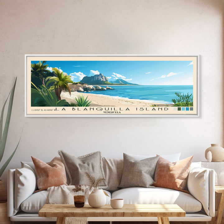La Blanquilla Island, Venezuela Panoramic Print, Vacation Gift, Venezuela Wall Art, Vacation Wall Art, Vacatation Memories, Beach Decor, Beach Or Lakehouse Art