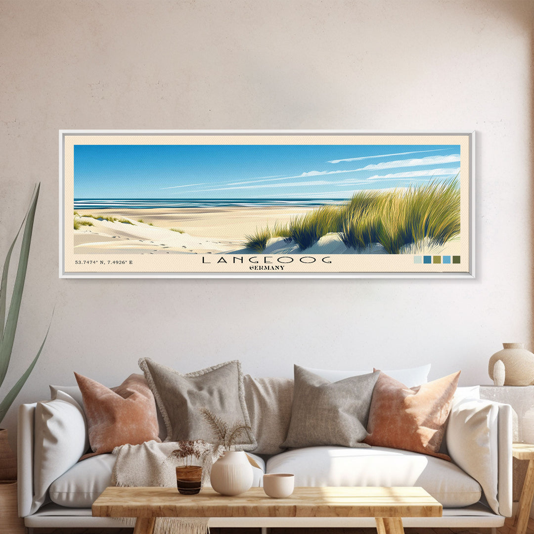 Langeoog, Germany Panoramic Print, Vacation Gift, Germany Wall Art, Vacation Wall Art, Vacatation Memories, Beach Decor, Beach Or Lakehouse Art