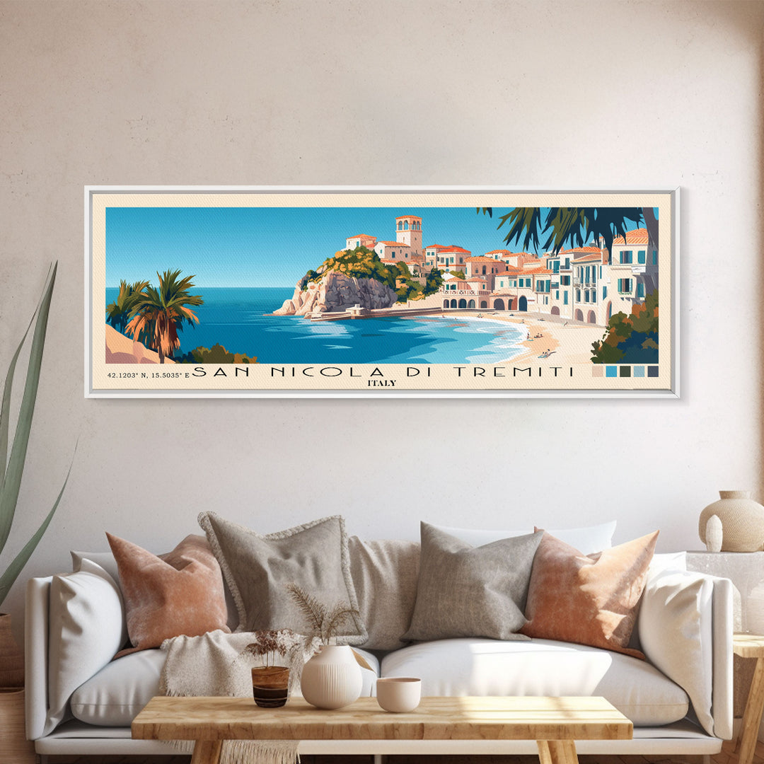 San Nicola di Tremiti, Italy Panoramic Print, Vacation Gift, Italy Wall Art, Vacation Wall Art, Vacatation Memories, Beach Decor, Beach Or Lakehouse Art