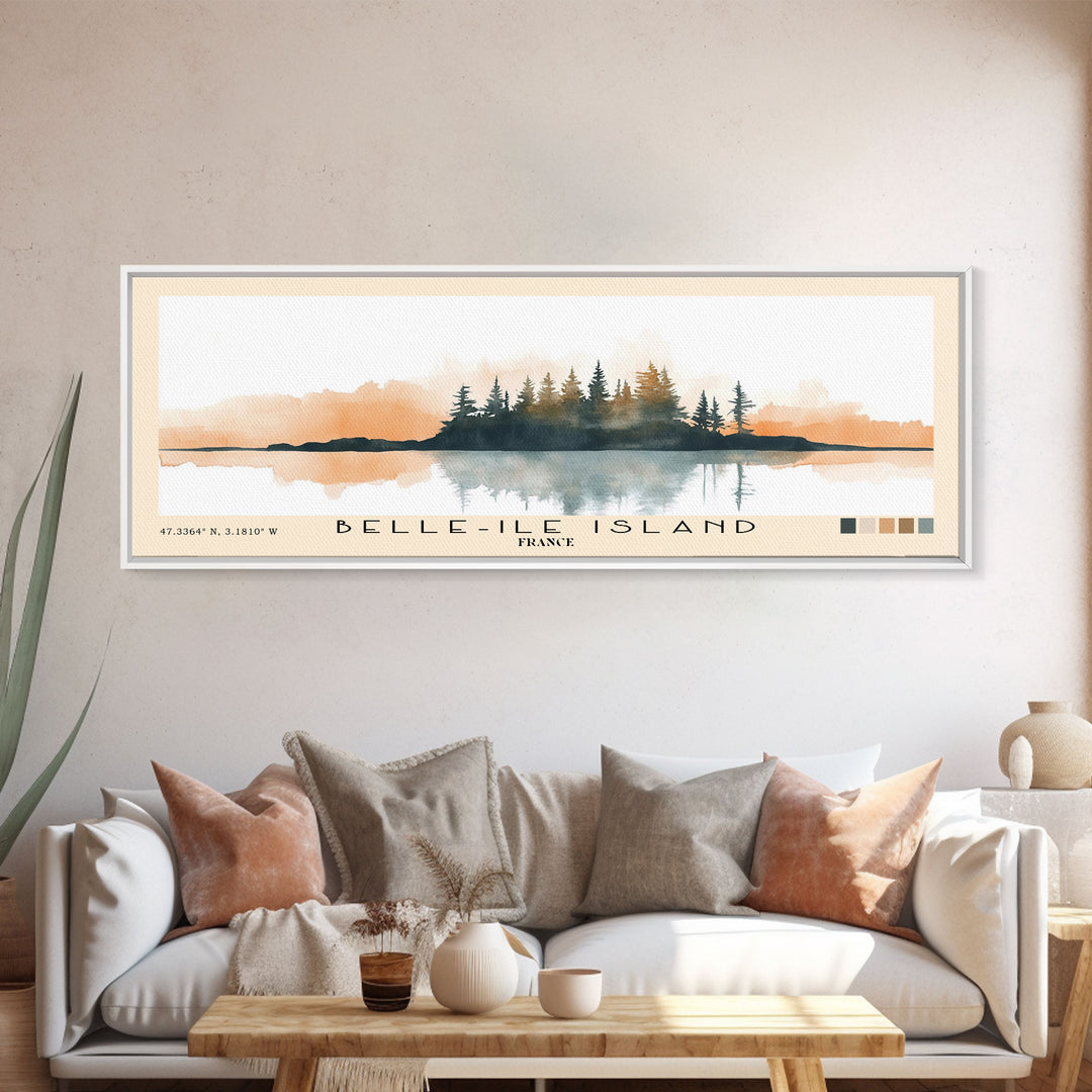 Belle-Ile Island, France Watercolor Beach Print, Vacation Gift, France Wall Art, Beach Painting, Beach Decor, Beach Painting