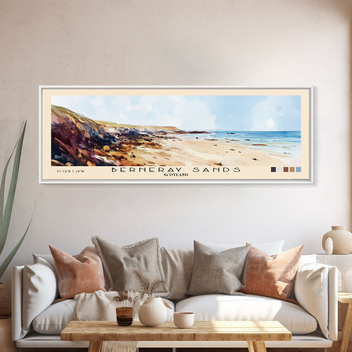 Berneray Sands, Scotland Watercolor Print, Vacation Gift, Scotland Wall Art, Vacation Wall Art, Vacatation Memories, Beach Decor, Beach Or Lakehouse Art