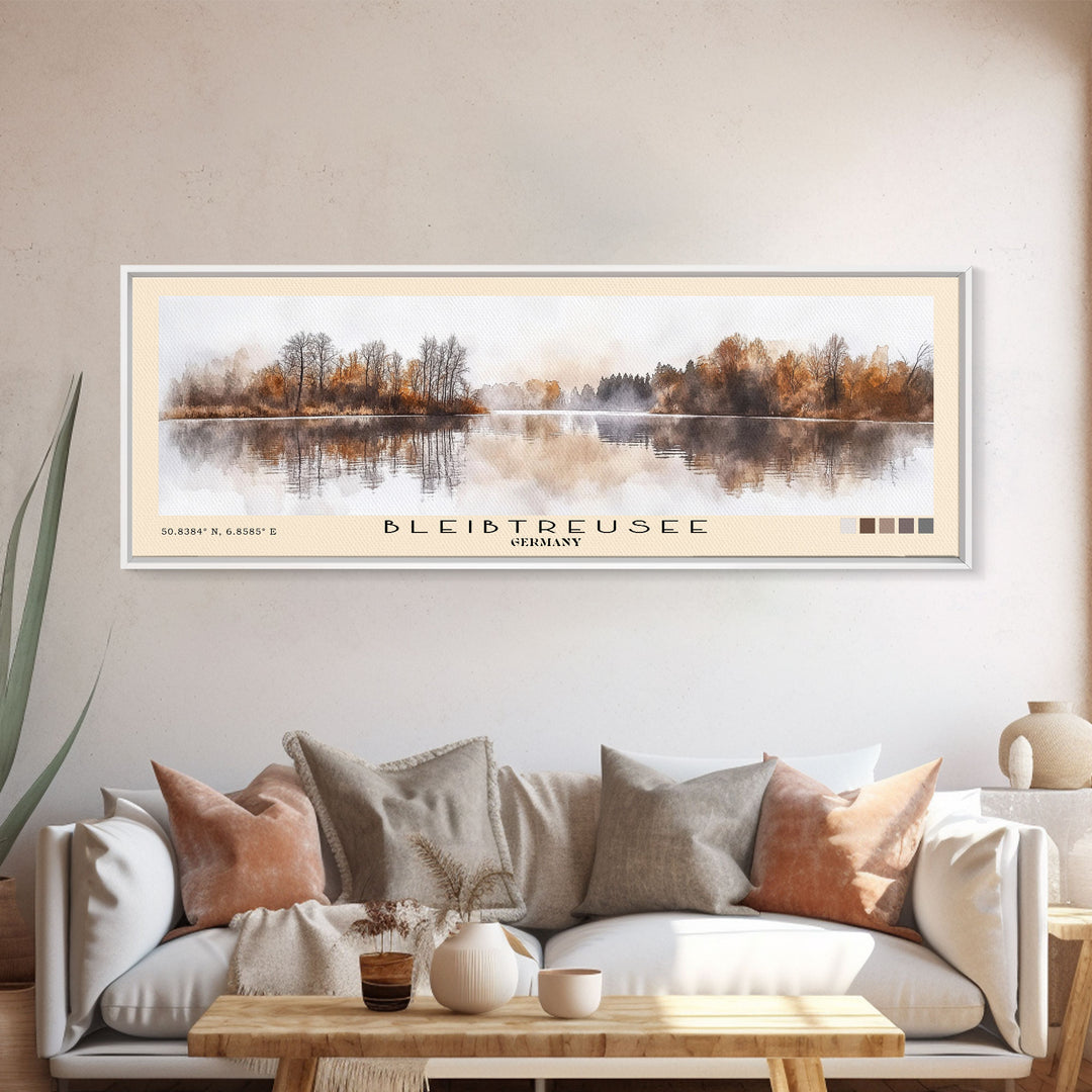 Bleibtreusee, Germany Watercolor Beach Print, Vacation Gift, Germany Wall Art, Beach Painting, Beach Decor, Beach Painting